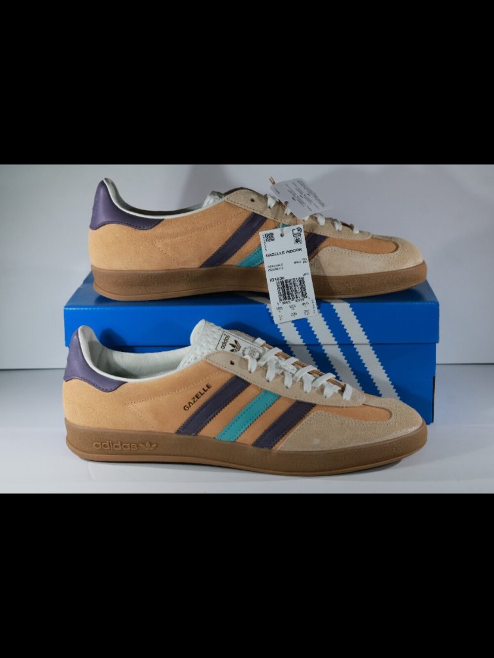 Adidas Men's Gazelle Indoor Lifestyle Shoes Sneakers Size 11 IG1636 GLOORA/SHAVI
